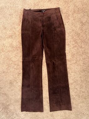 FOR JOSEPH Women’s Brown Leather Flared Pants size 27
